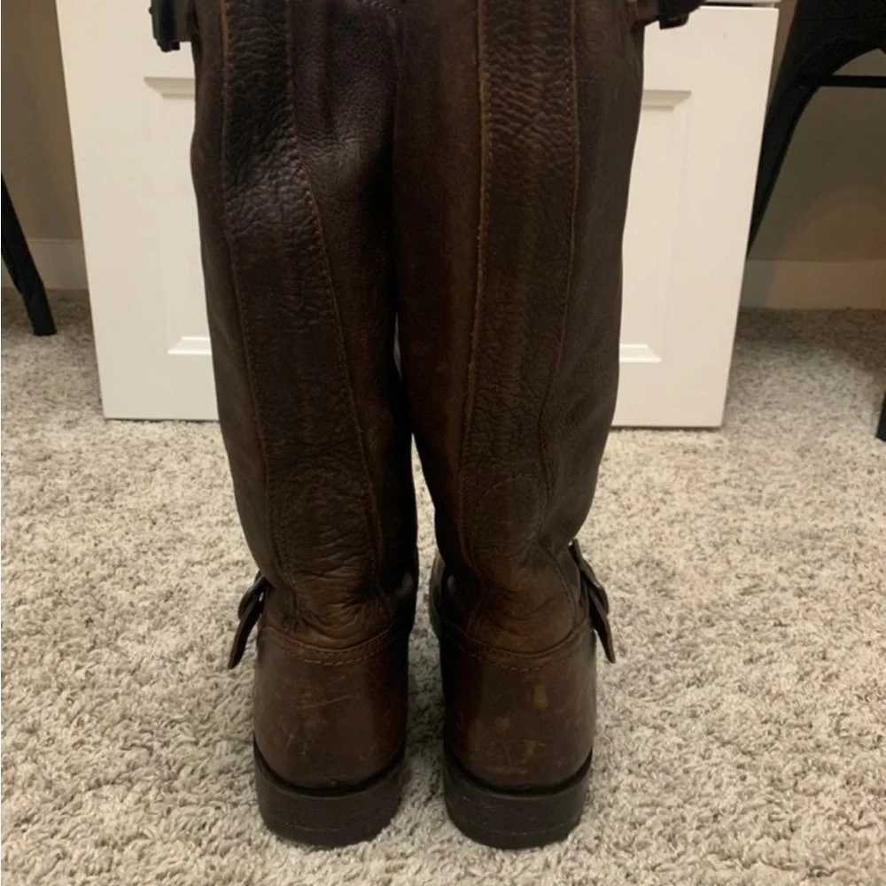 Frye Women's Brown Leather Boots - Picture 4 of 10